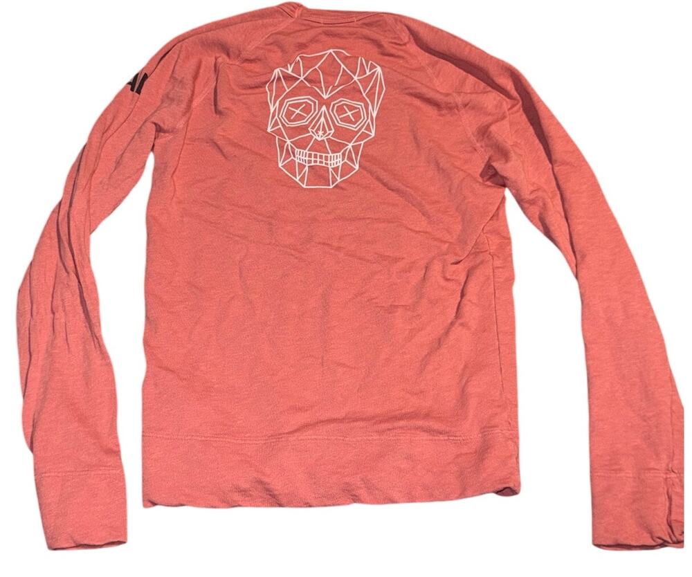 James Perse Supima Cotton Skull Graphic Pullover, Cabo Coral, Size 00, Rare